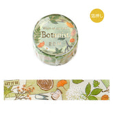 BGM Botanist washi tape with flowers and scissors