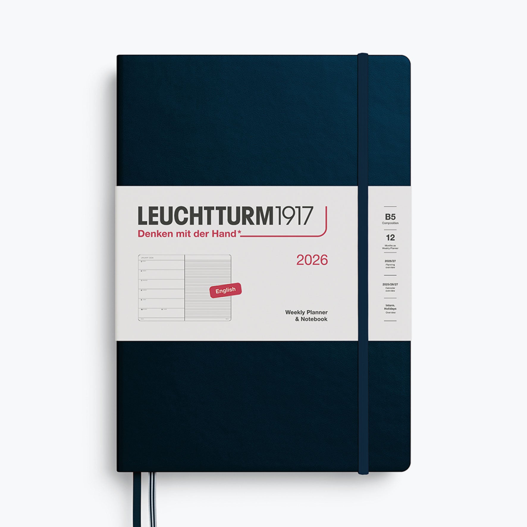 Leuchtturm1917 - 2026 Diary - Weekly Notebook - B5 - Deep Sea