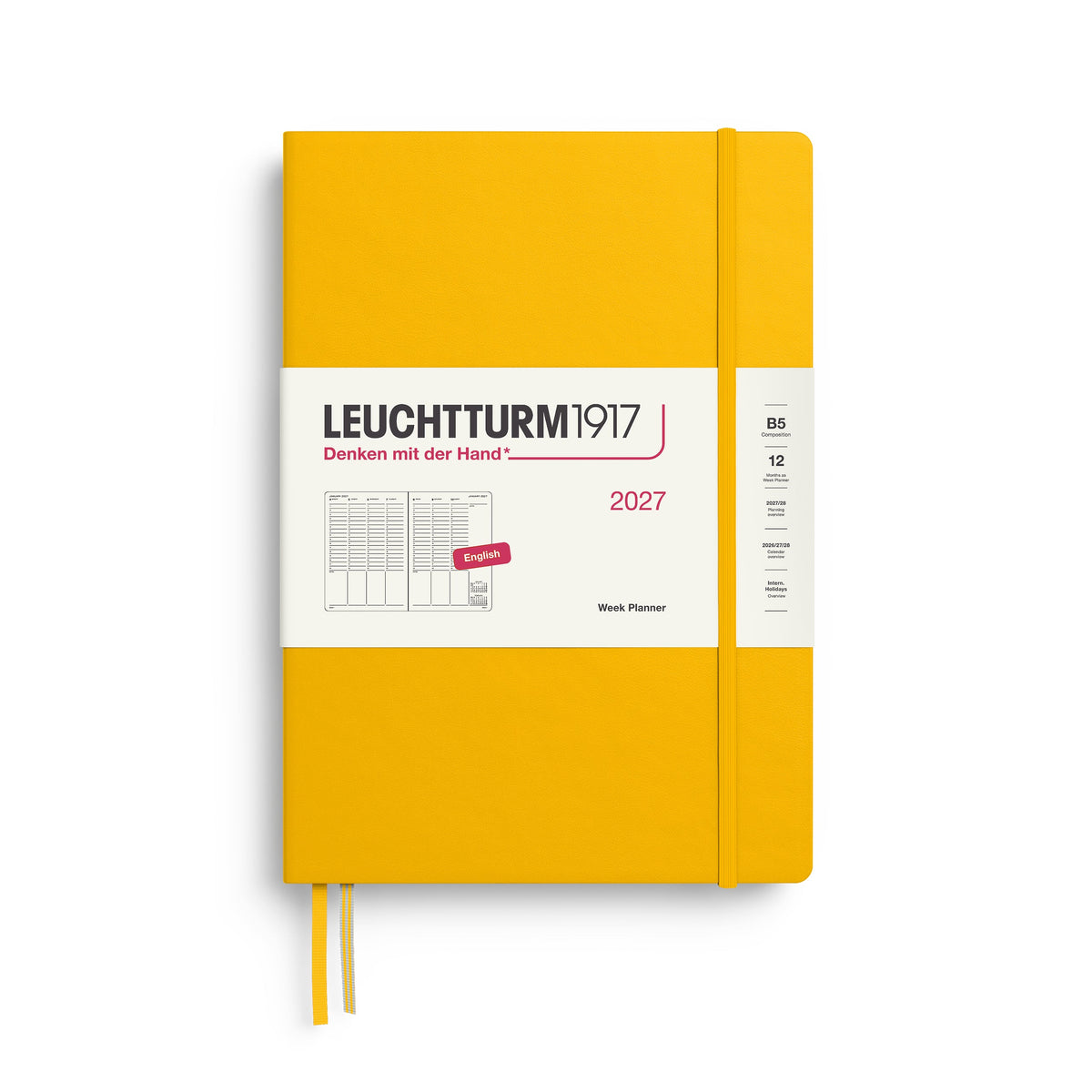 Leuchtturm1917 2027 B5 Sunflower Week Planner diary