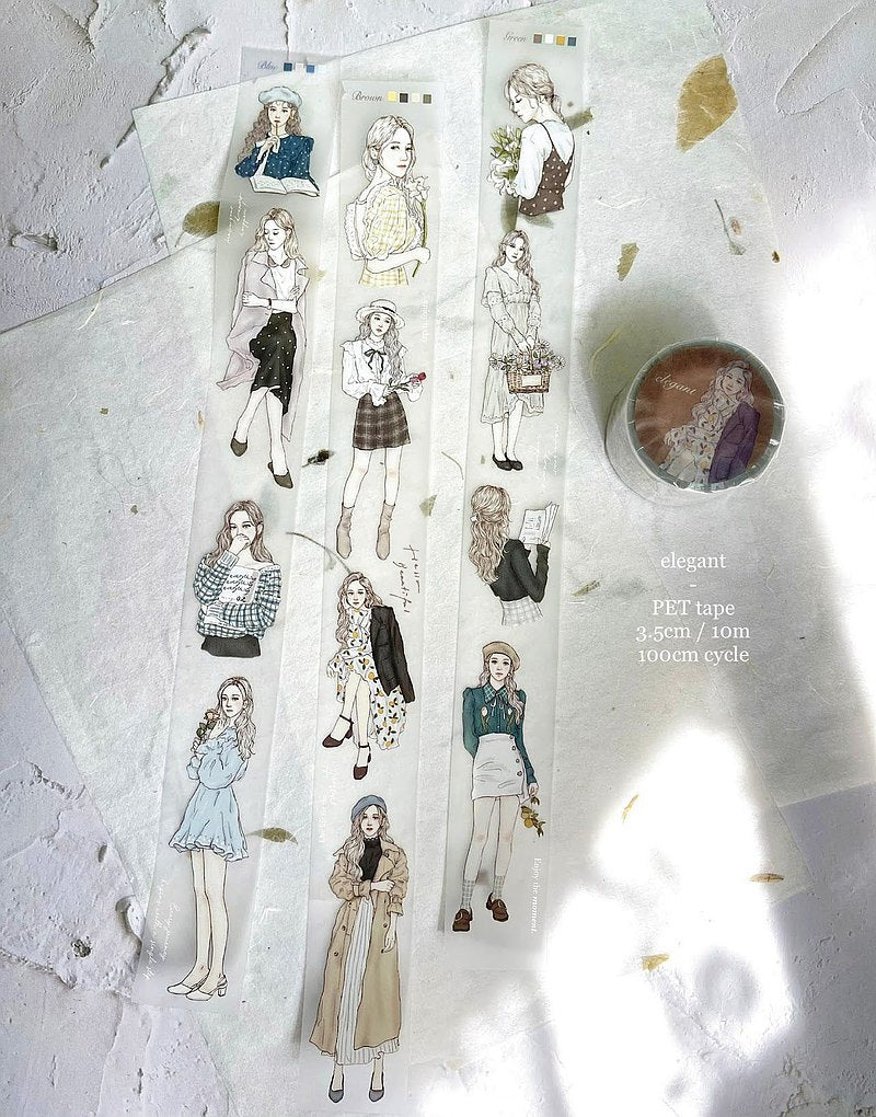 Pion - Washi Tape - Elegant (PET) <Outgoing>