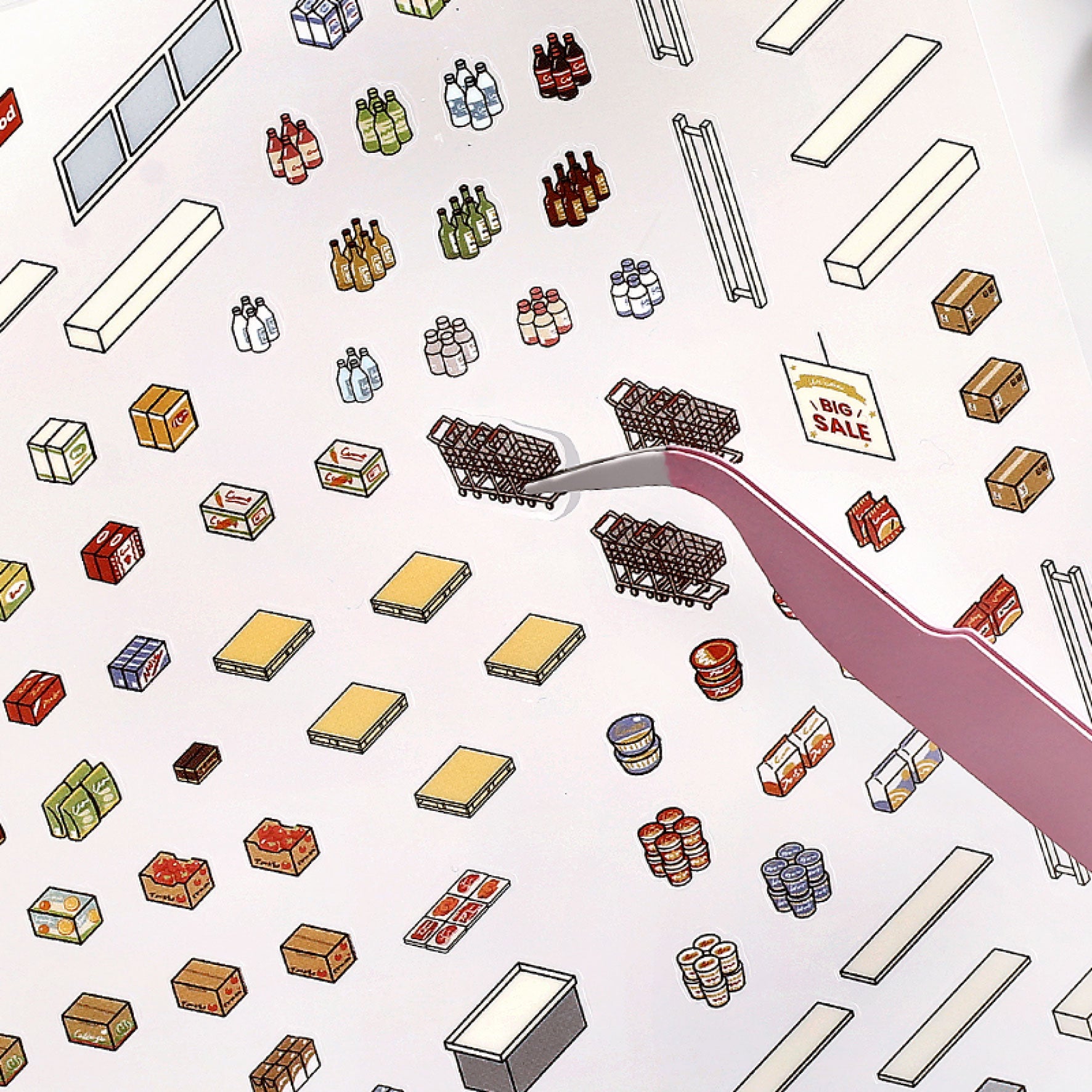 BGM - Planner Sticker - 2.5D Stickers - Vol. 3 - Supermarket