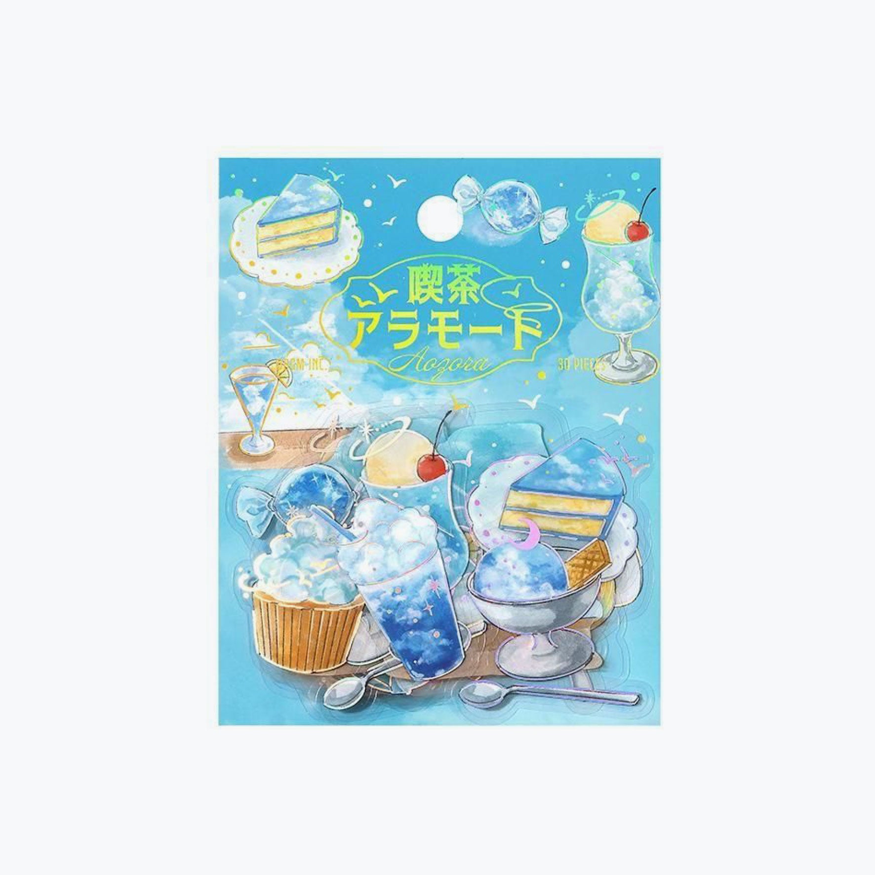 BGM - Planner Sticker - Flake Seal - Cafe a la Mode Sora - Blue Sky