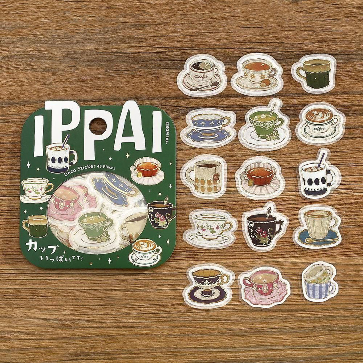 BGM - Planner Sticker - Flake Seal - Ippai - Cups