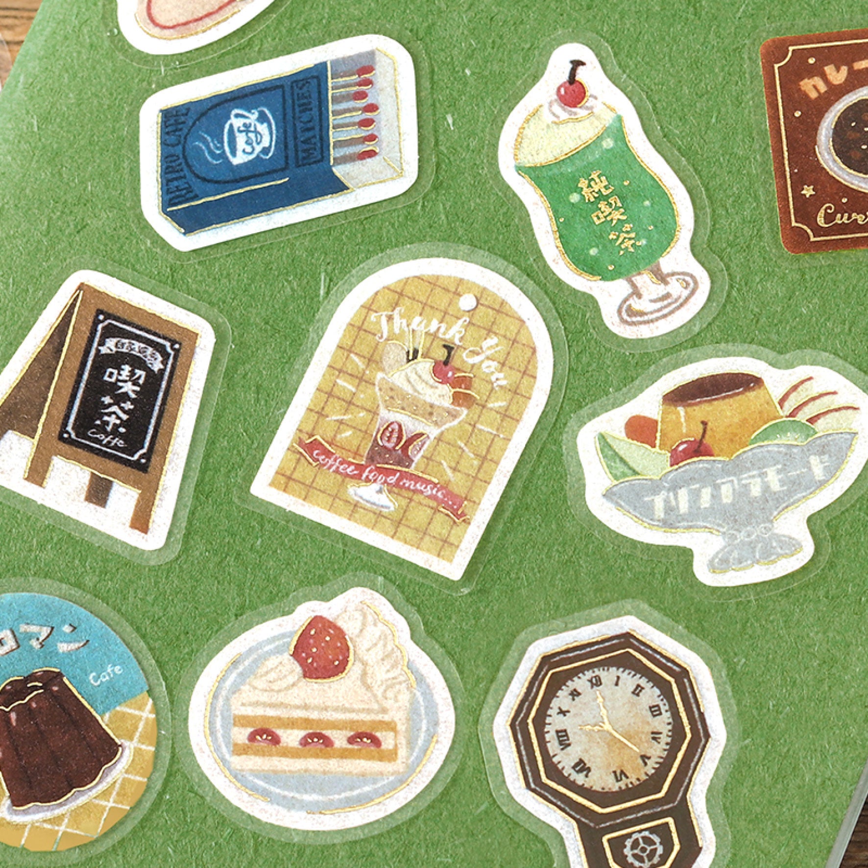BGM - Planner Sticker - Flake Seal - Retro Stroll - Coffee Shop