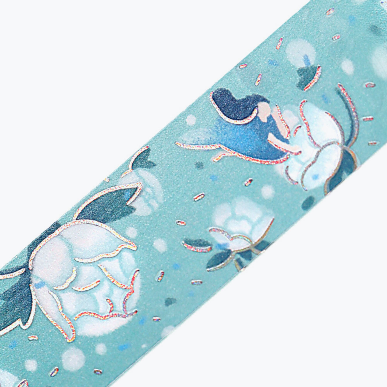 BGM - Washi Tape - Flower Story - Turquoise <Outgoing>