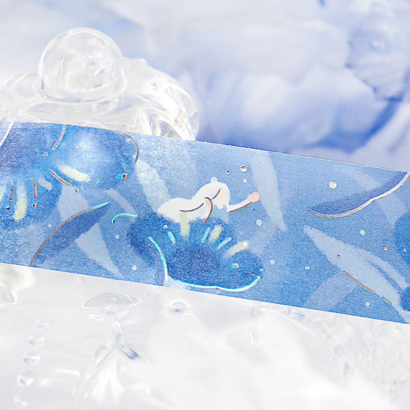 BGM - Washi Tape - Flower Story - Blue <Outgoing>