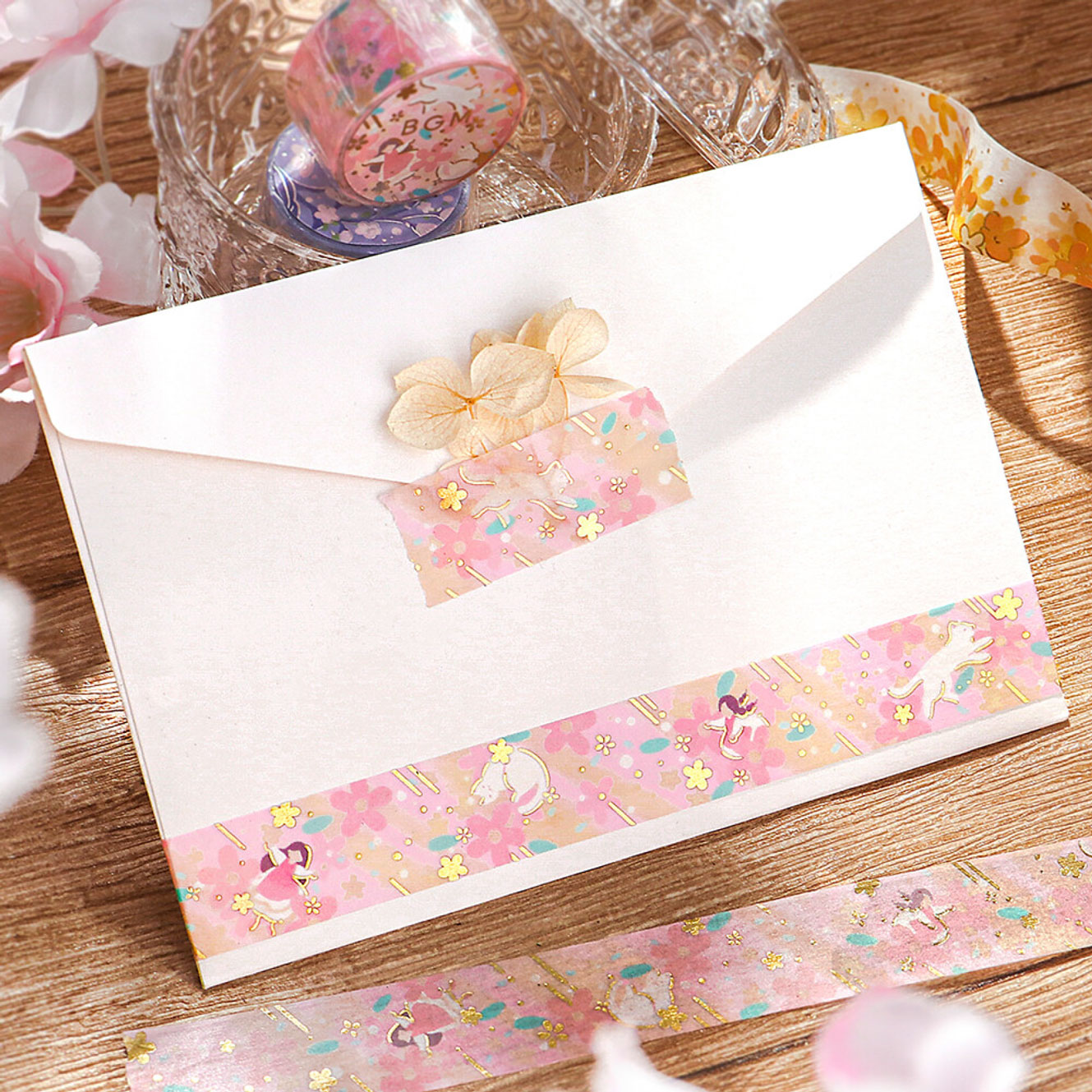 BGM - Washi Tape - Flower Story - Pink <Outgoing>