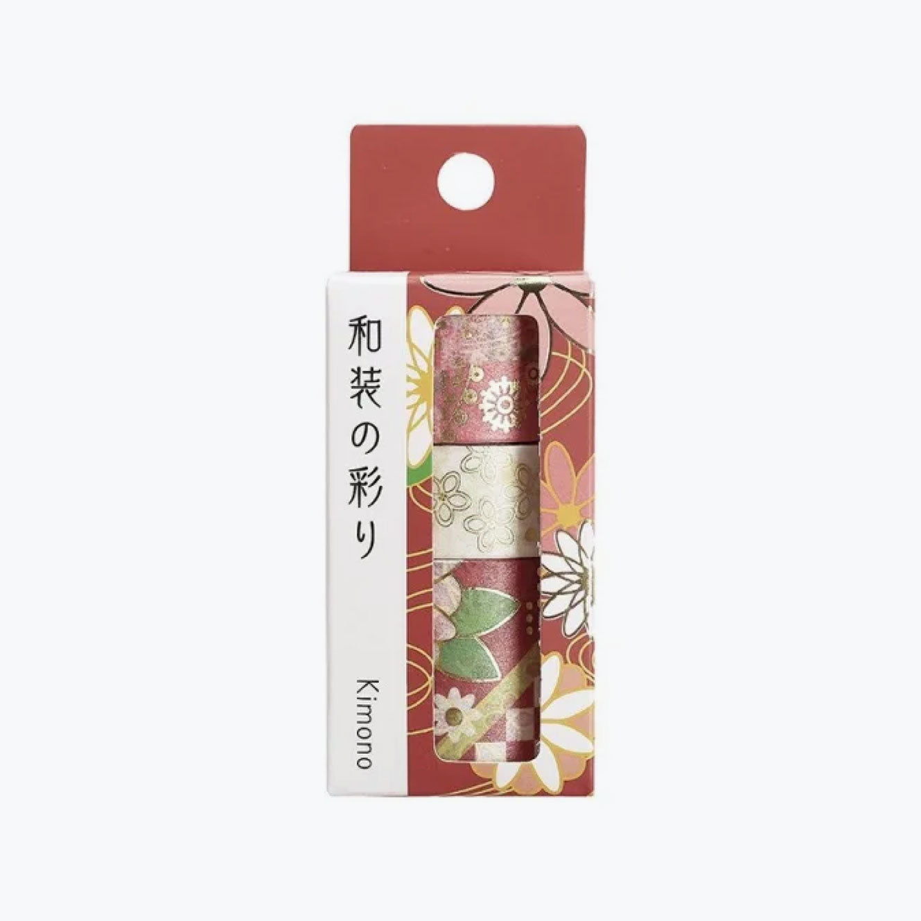 Set of BGM Kimono style red washi tapes