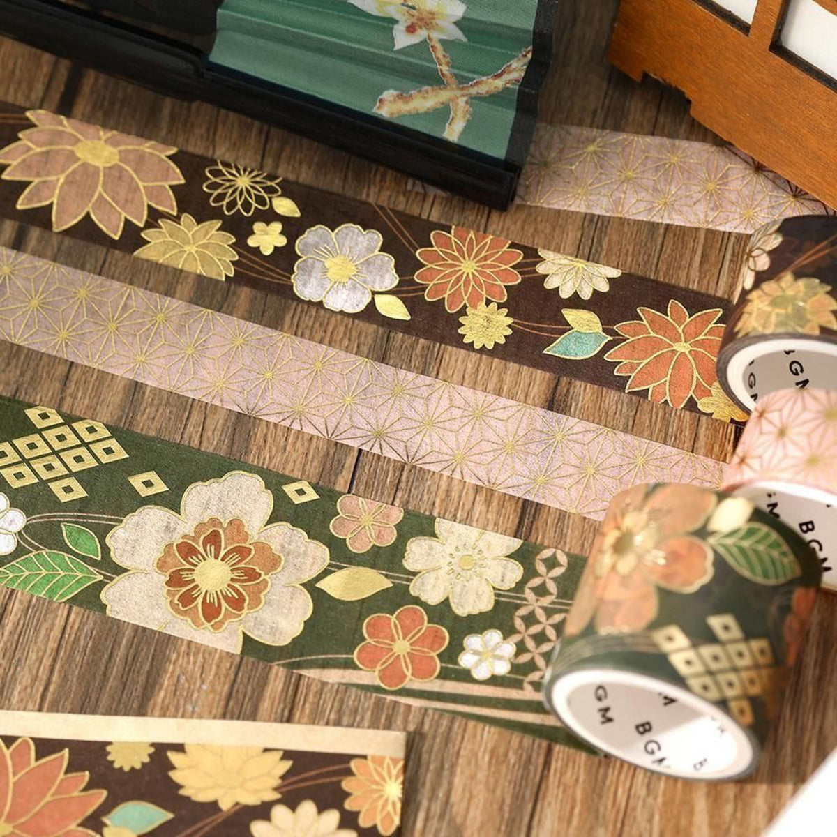 BGM - Washi Tape Set - Kimono Vol. 2 - Dark Green