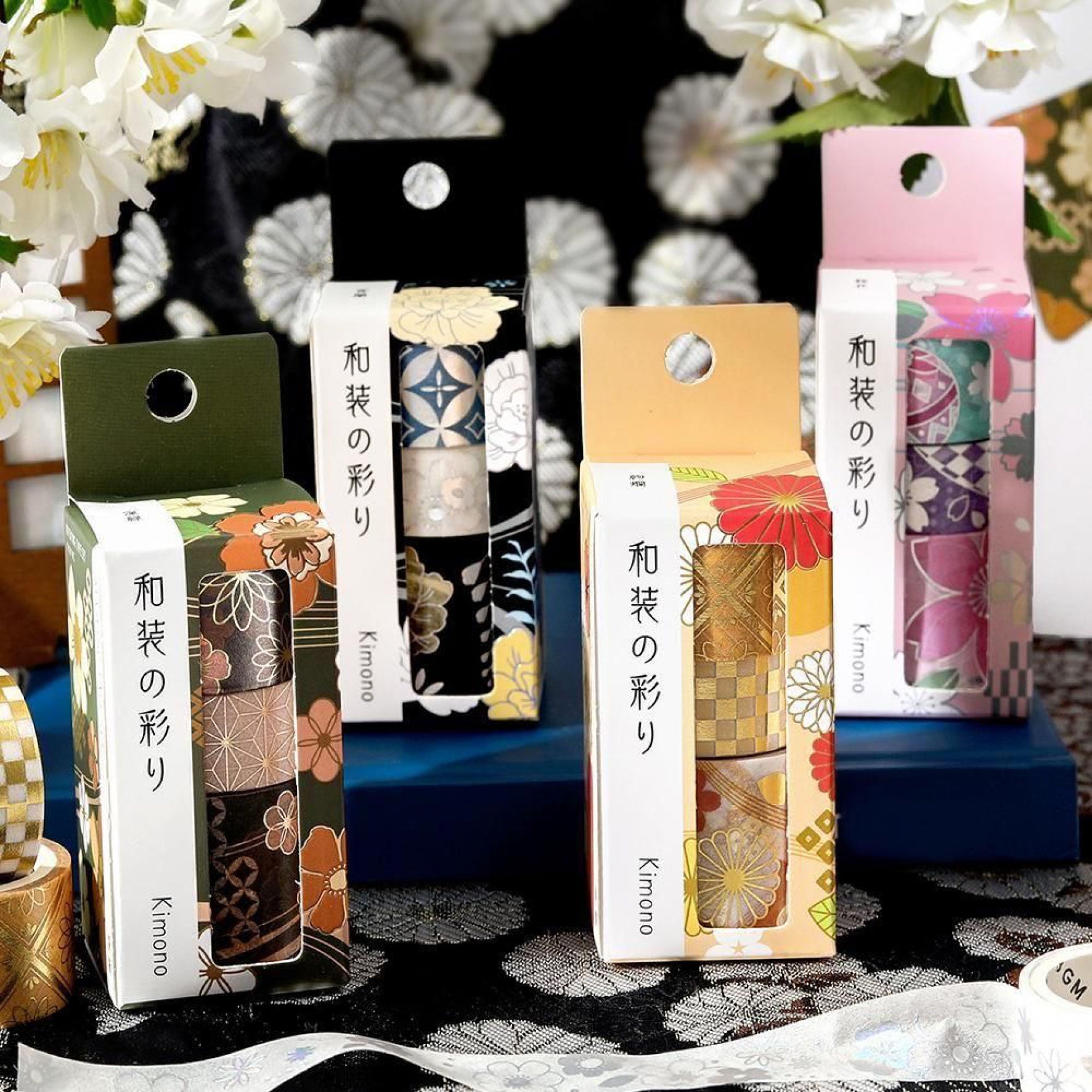 BGM - Washi Tape Set - Kimono Vol. 2 - Dark Green <Outgoing>