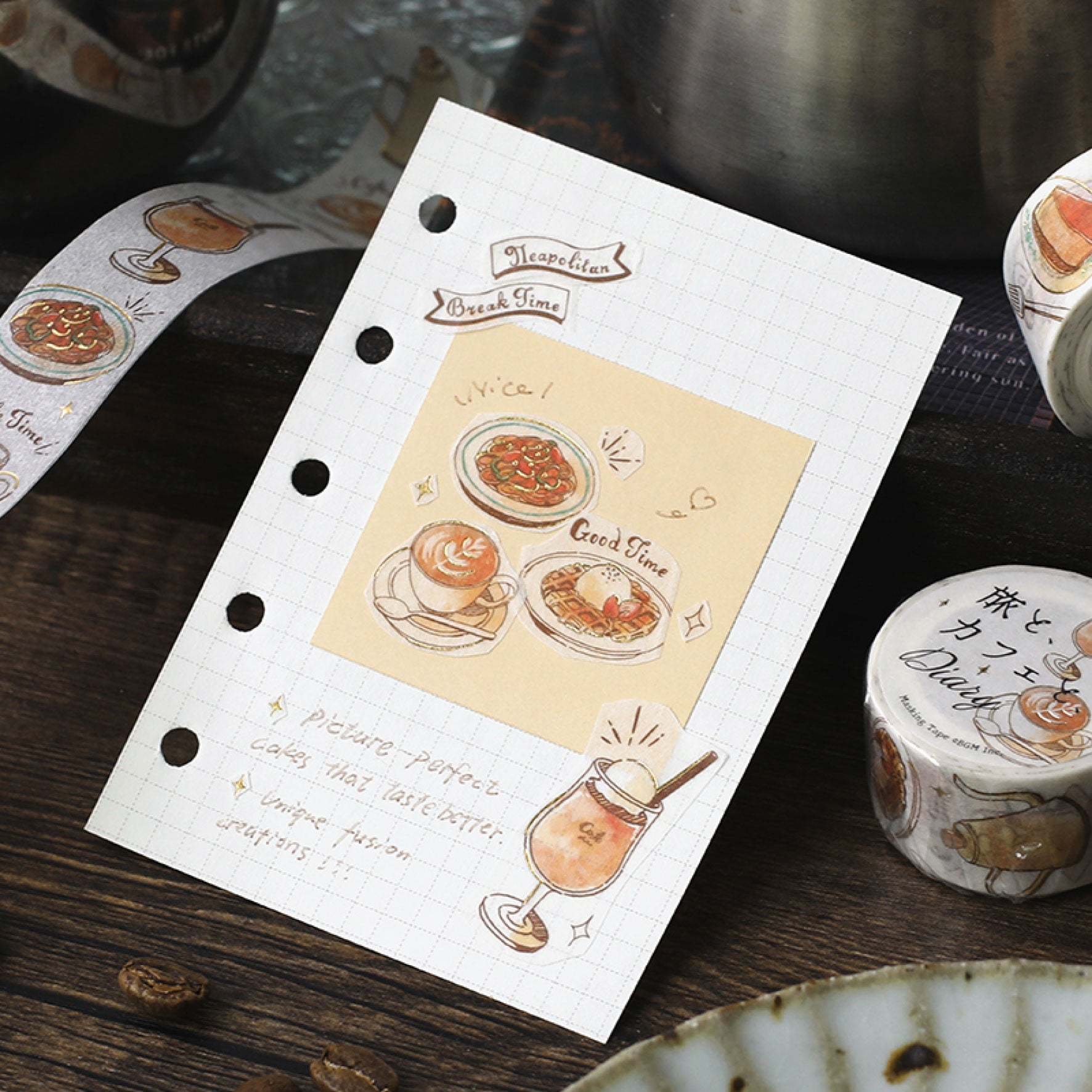 BGM - Washi Tape - Travel Cafe - Orange