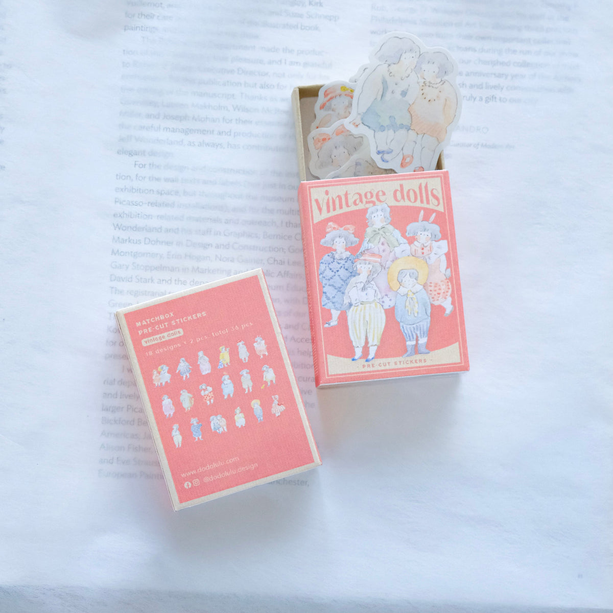 Dodolulu - Planner Sticker Matchbox - Vintage Dolls