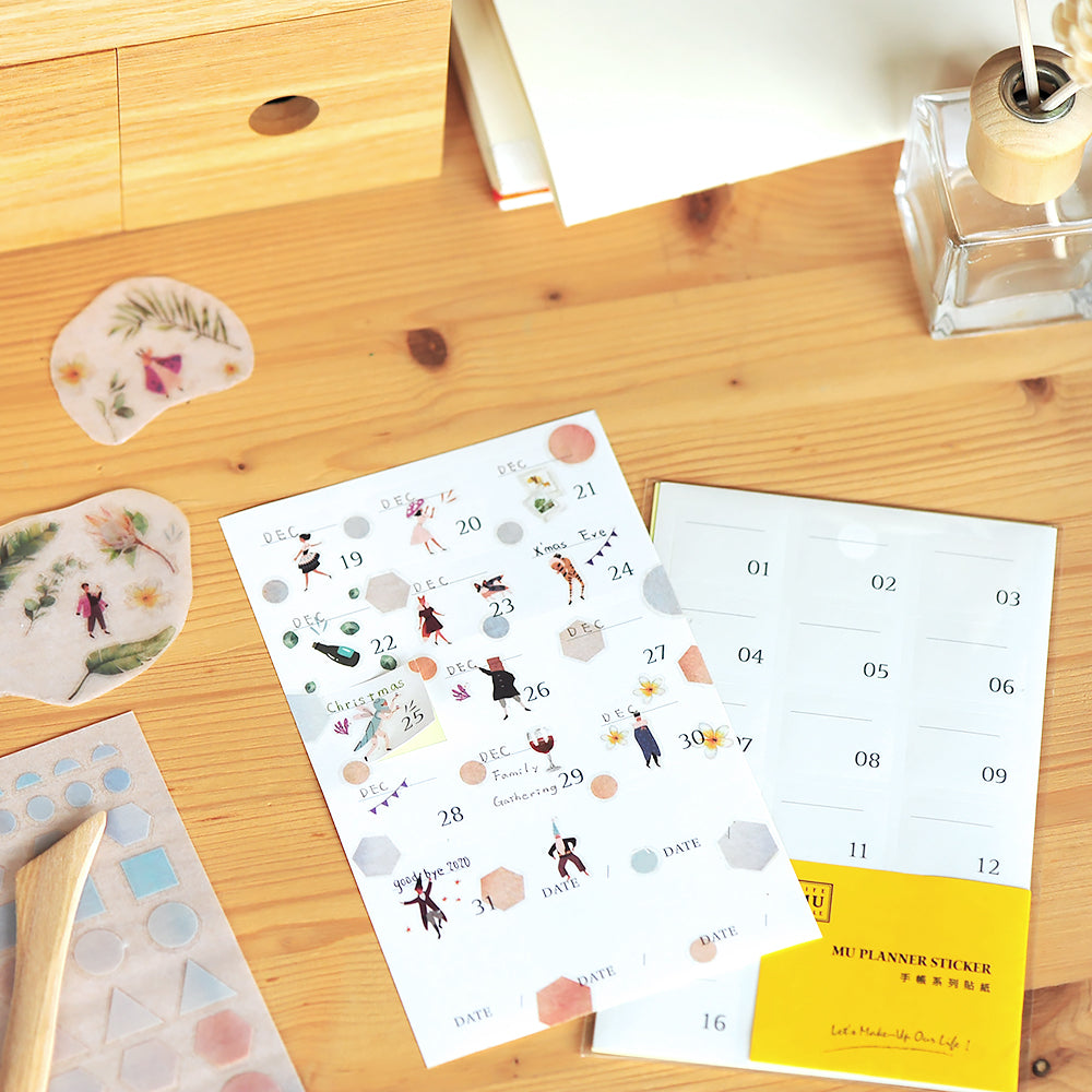 MU Lifestyle - Planner Sticker - Date - #02 <Outgoing>