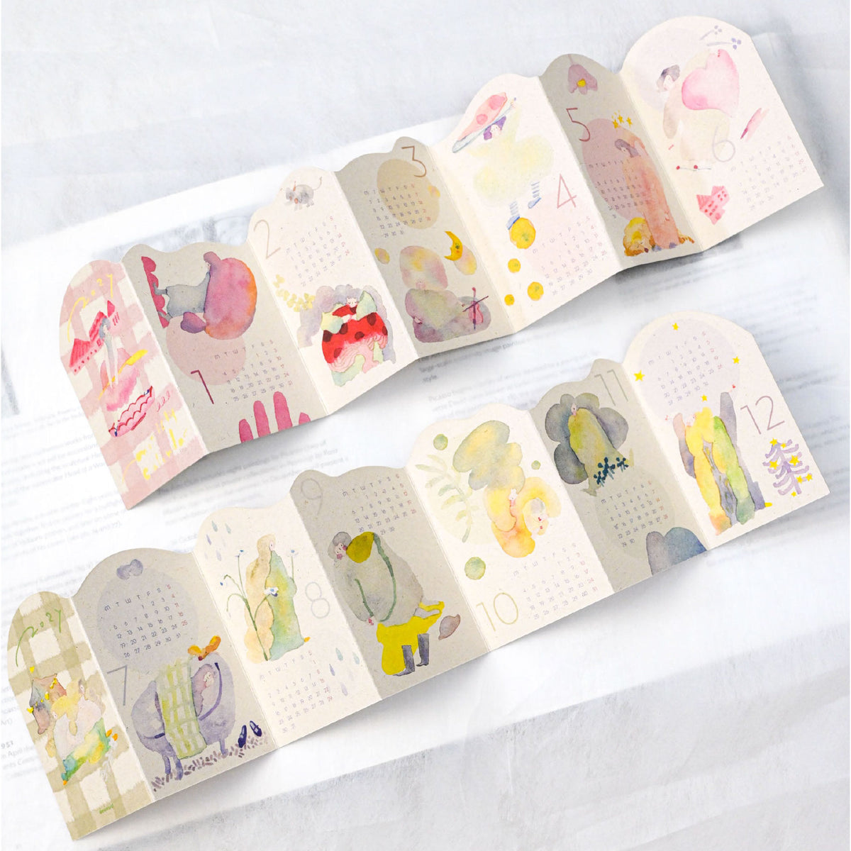 Dodolulu - 2027 Calendar - Mini Concertina - Monthly