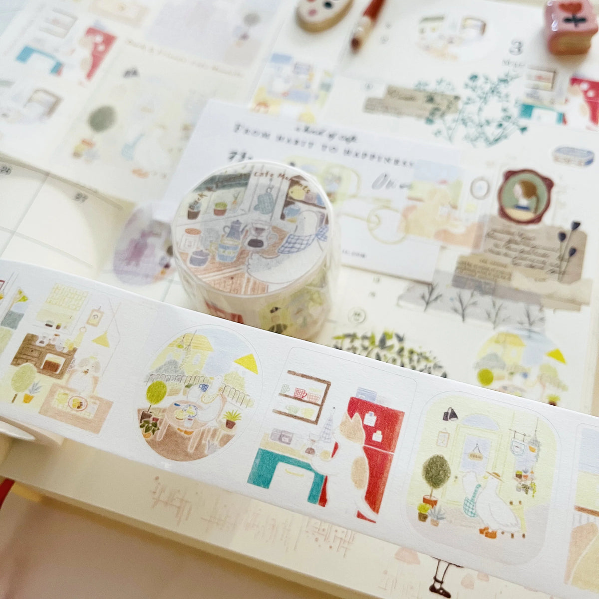 Niconeco Zakkaya - Washi Tape - Duck & Friends Cafe Moments