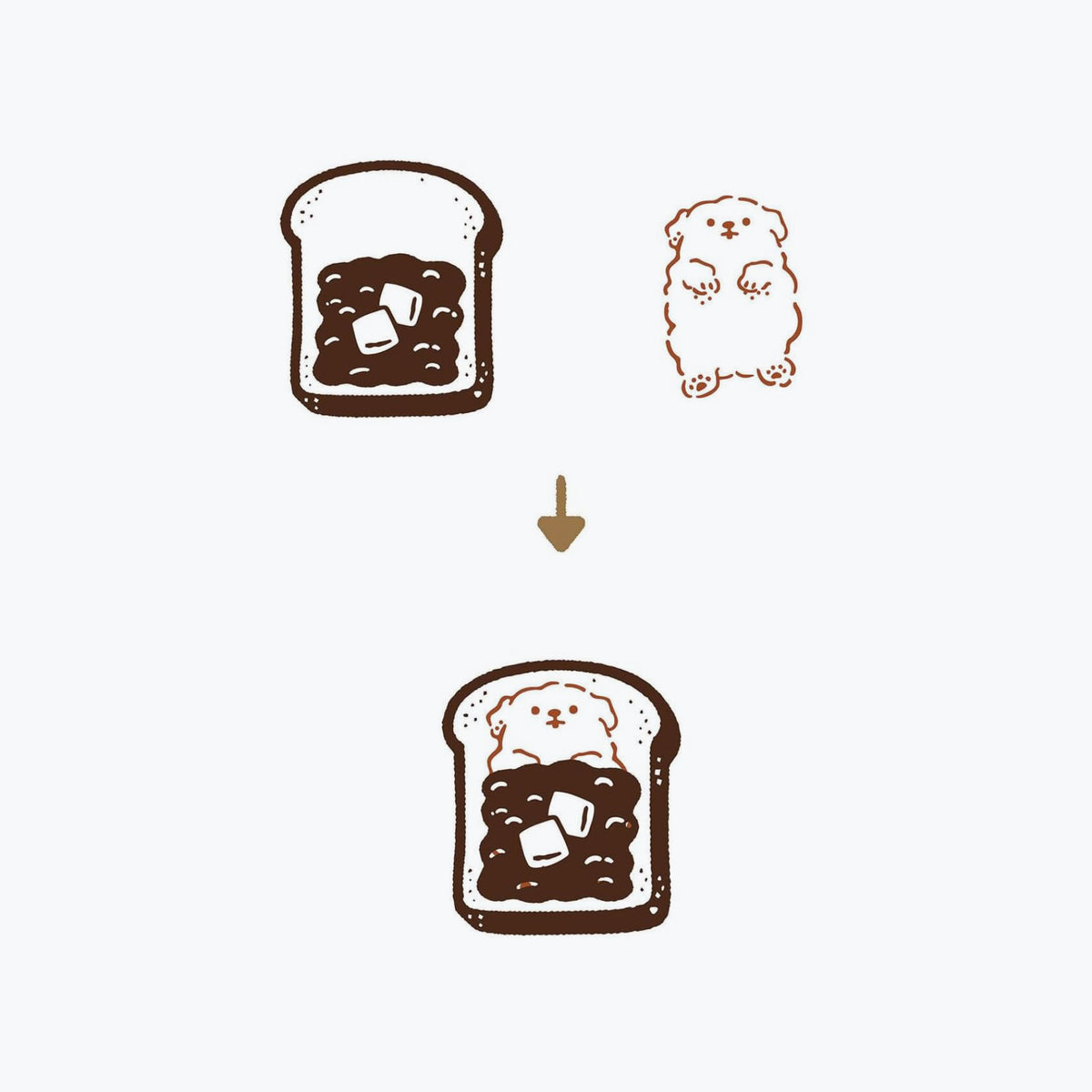 Kutsuwa - Stamp - Hancoco Slide - Sleeping Dog