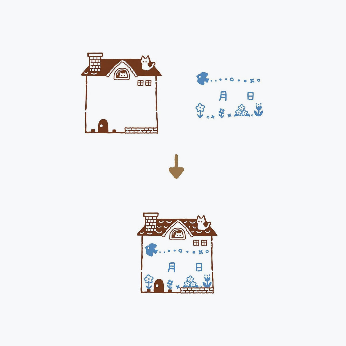 Kutsuwa - Stamp - Hancoco Slide - Bird House