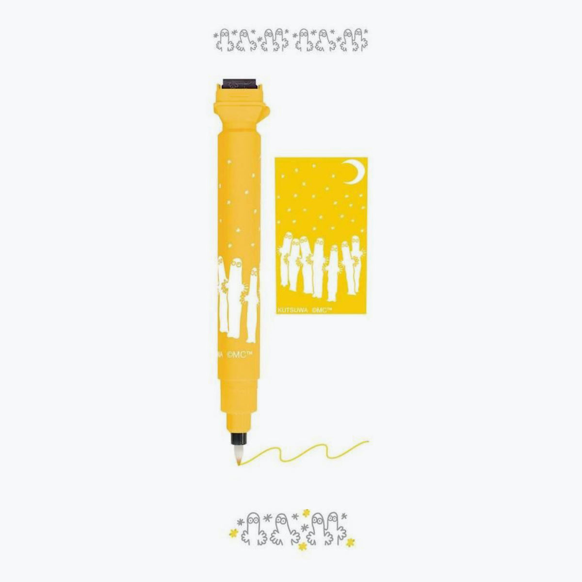 Kutsuwa - Stamp Pen - Cruro - Moomin - Yellow