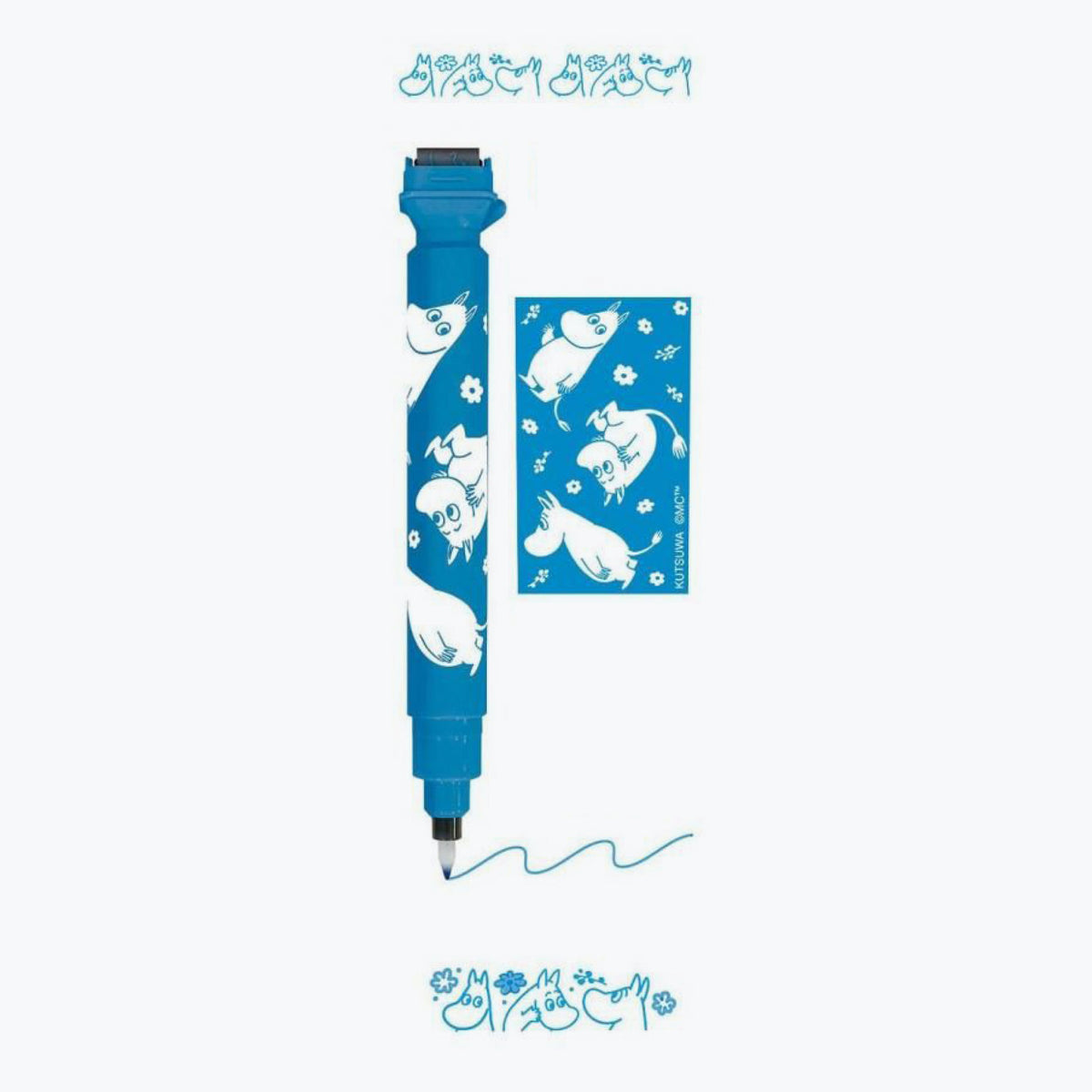 Kutsuwa - Stamp Pen - Cruro - Moomin - Blue