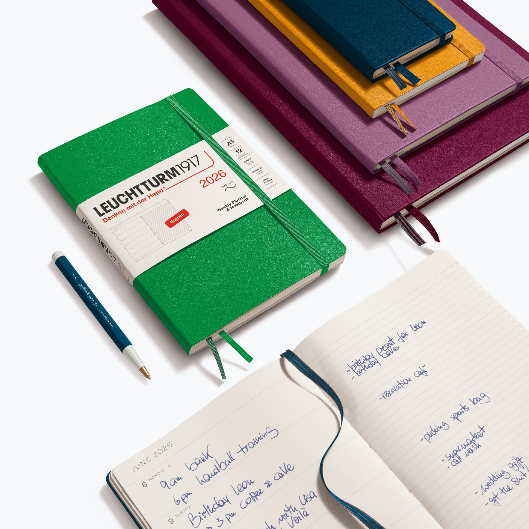 Leuchtturm1917 - 2026 Diary - Weekly Notebook - A5 - Ink (Soft)