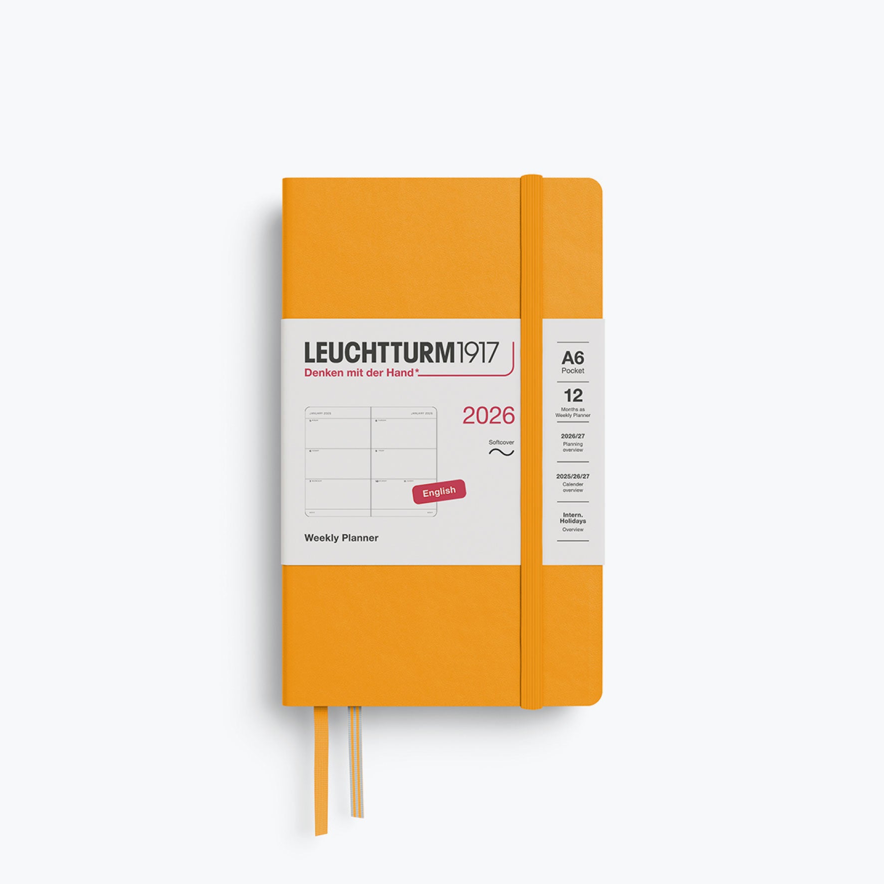 Leuchtturm1917 - 2026 Diary - Weekly Planner - A6 - Rising Sun (Soft)