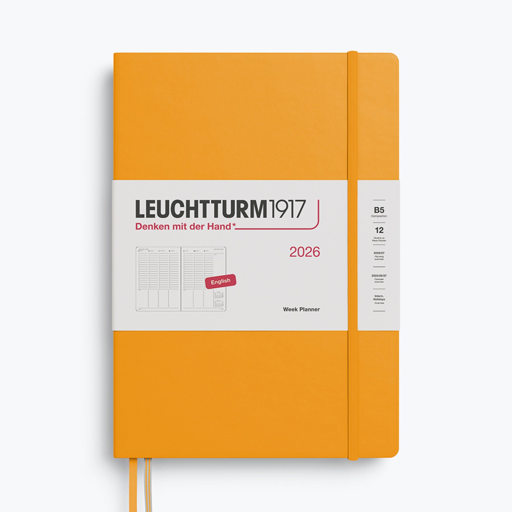 Leuchtturm1917 - 2026 Diary - Week Planner - B5 - Rising Sun