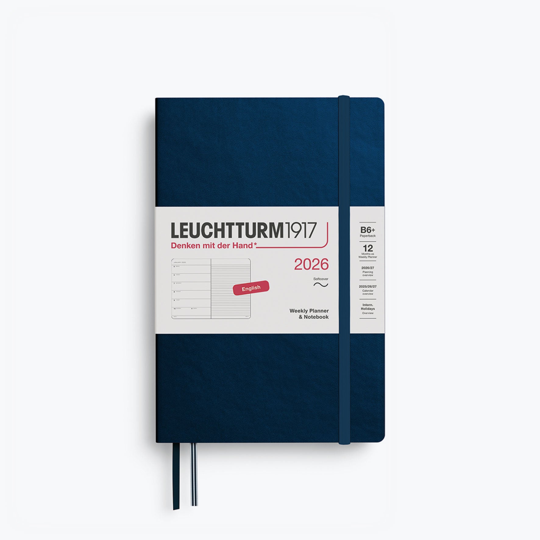 Leuchtturm1917 - 2026 Diary - Weekly Notebook - B6+ - Deep Sea