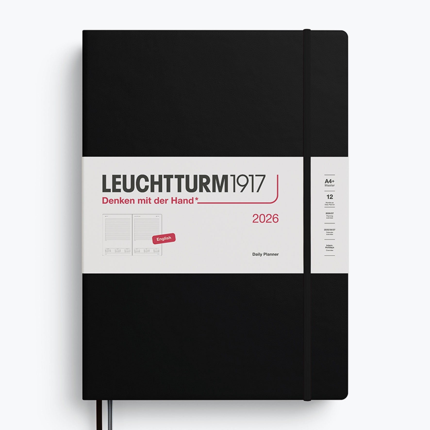 Leuchtturm1917 - 2026 Diary - Daily Planner - A4 - Black