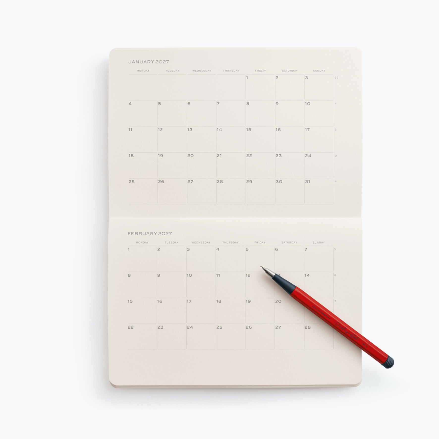 Leuchtturm1917 - 2027 Diary - Planner Booklet - Monthly - B5