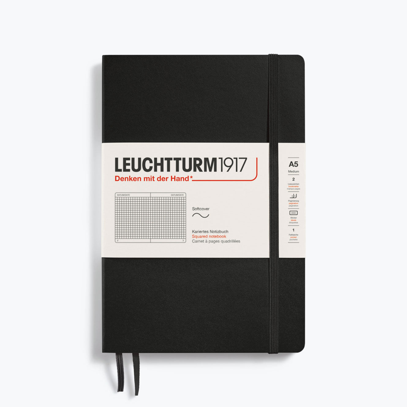 Leuchtturm1917 - Notebook - Softcover - A5 - Black