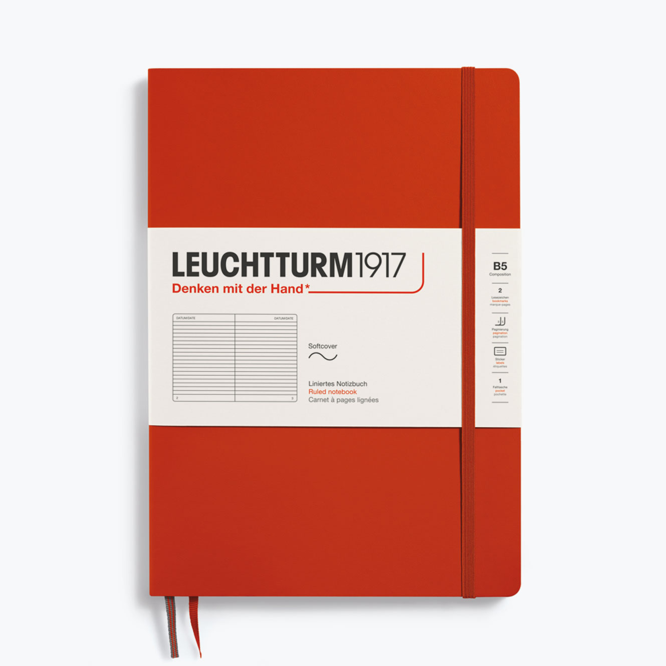 Leuchtturm1917 - Notebook - Softcover - B5 - Fox Red <Outgoing>