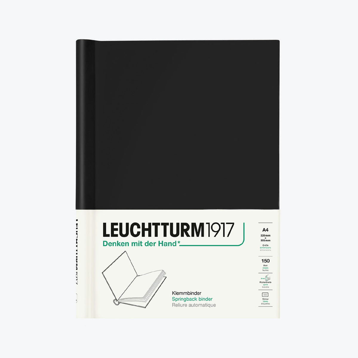Leuchtturm1917 springback binder in black colour