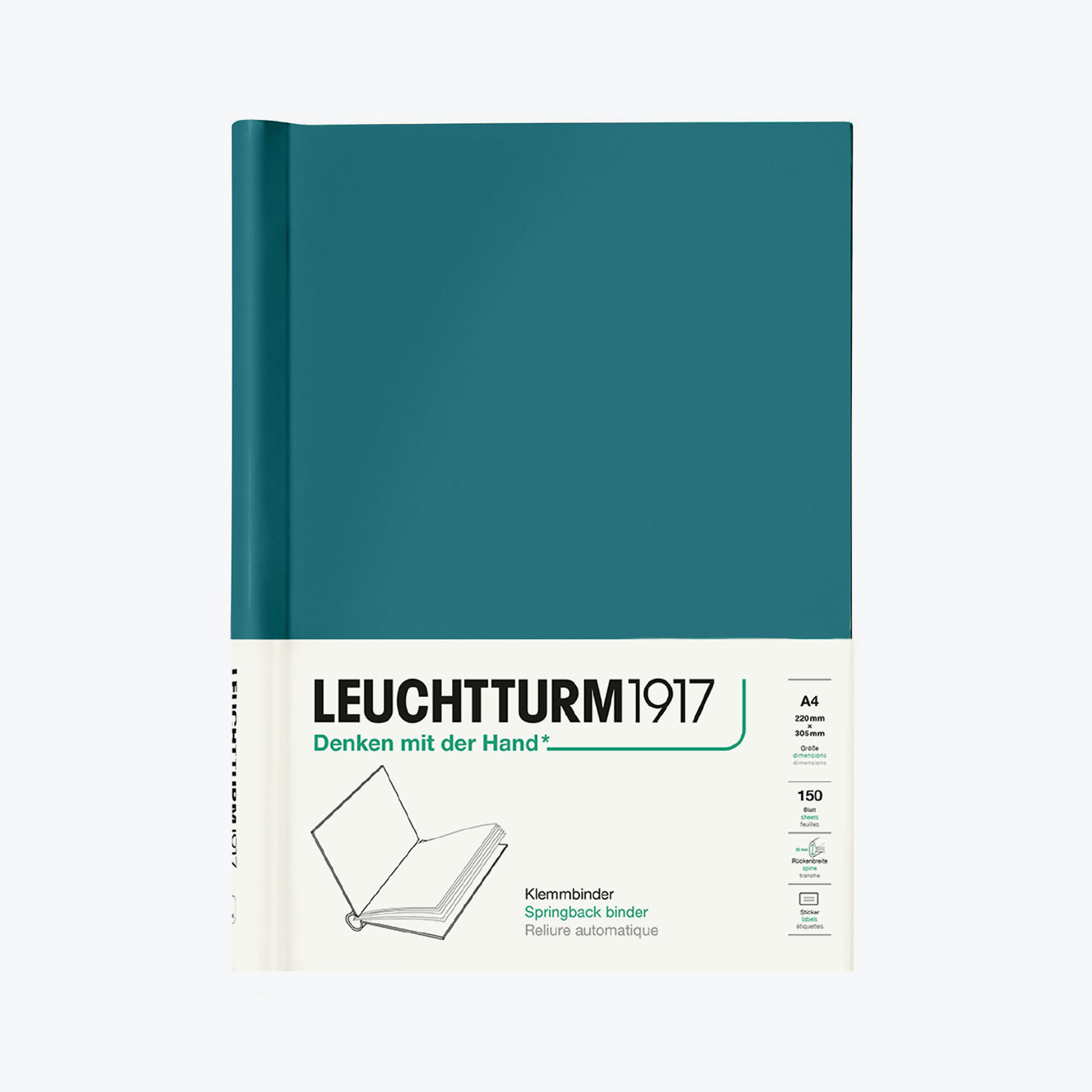 Leuchtturm1917 springback binder in pacific green
