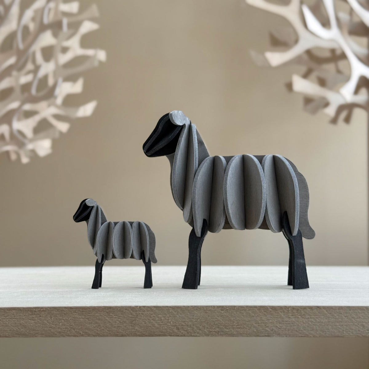 Lovi - Ornament - Lamb - 7cm - Grey Mix