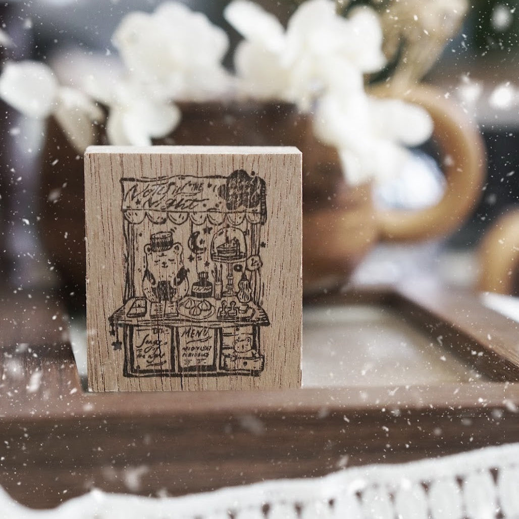Black Milk Project - Stamp - Notes In The Night - Midnight Bear Cart