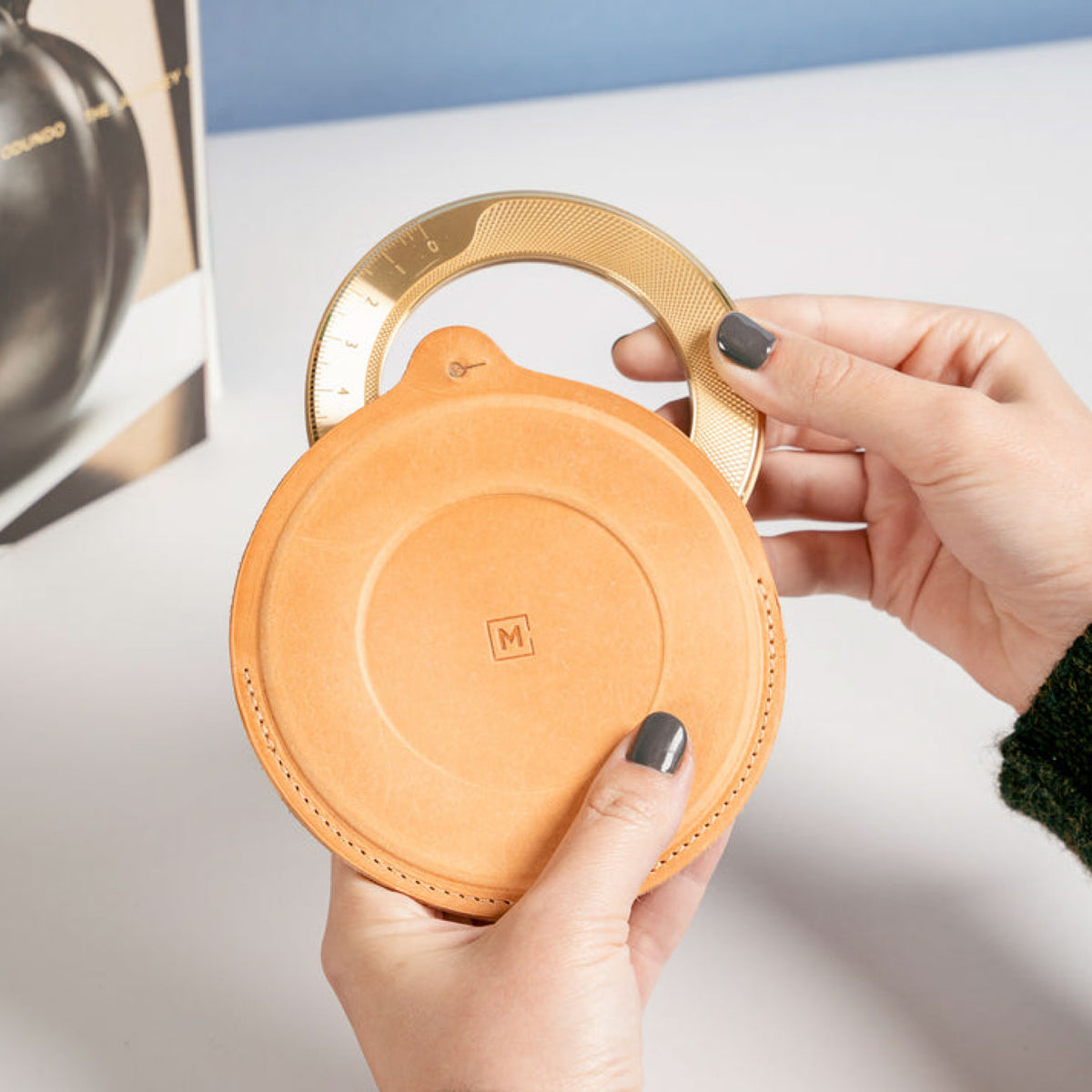 Makers Cabinet - Drawing Compass - Iris - Leather Sheath