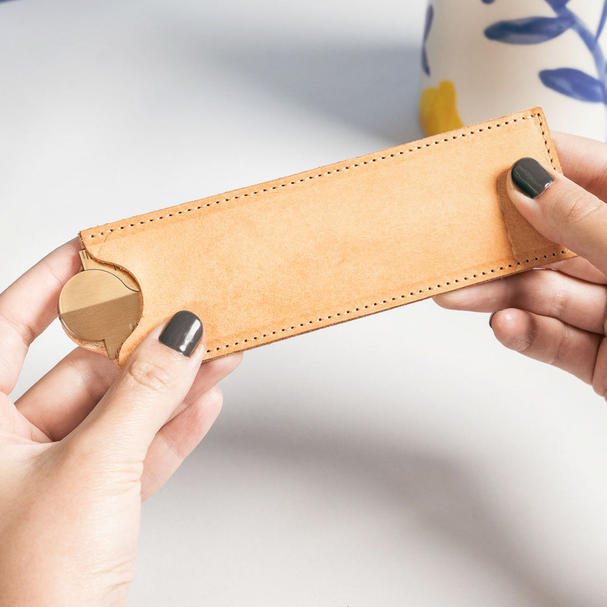 Makers Cabinet - Folding Ruler - Stria - Leather Sheath