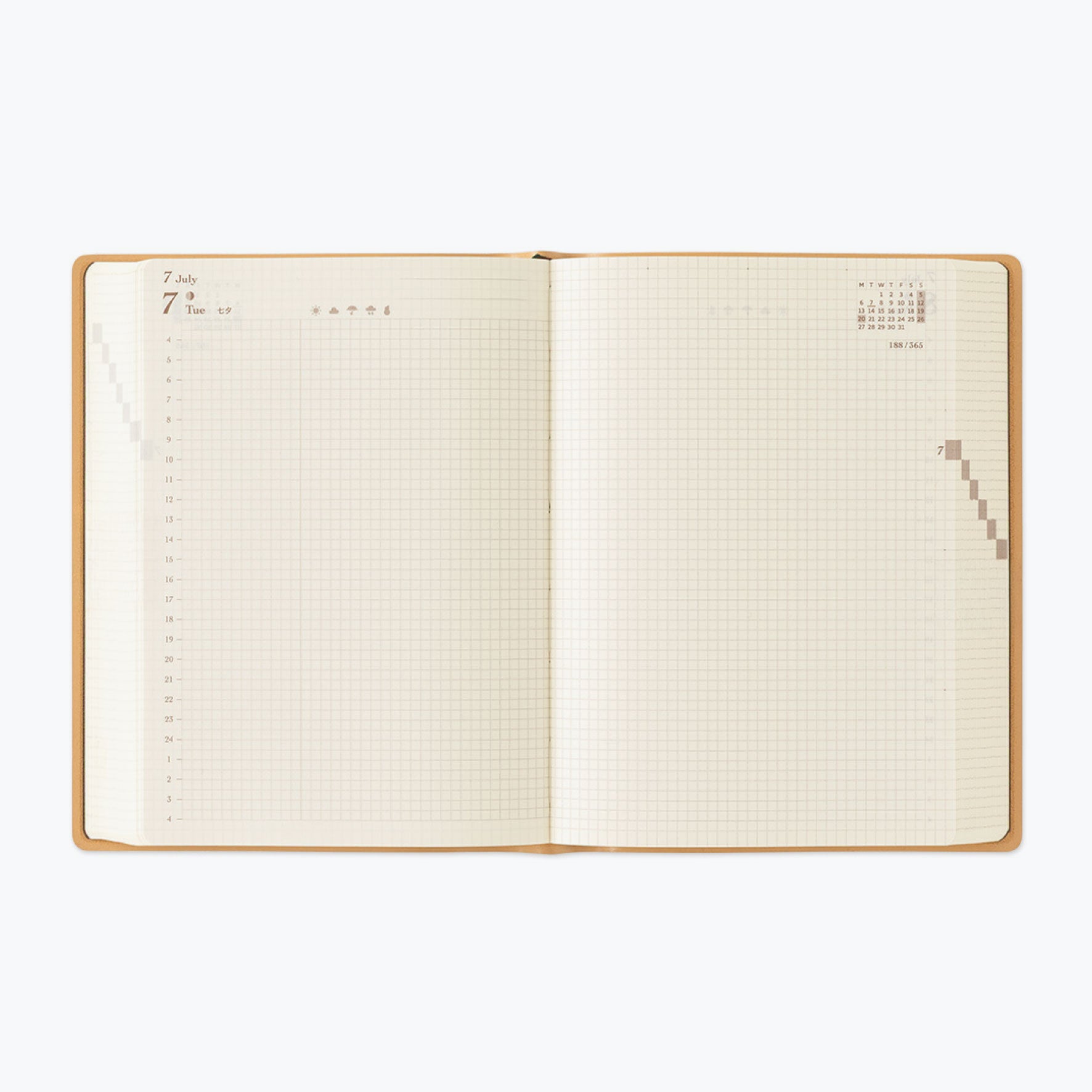 Midori - 2026 Diary - Hibino - A6 - Camel