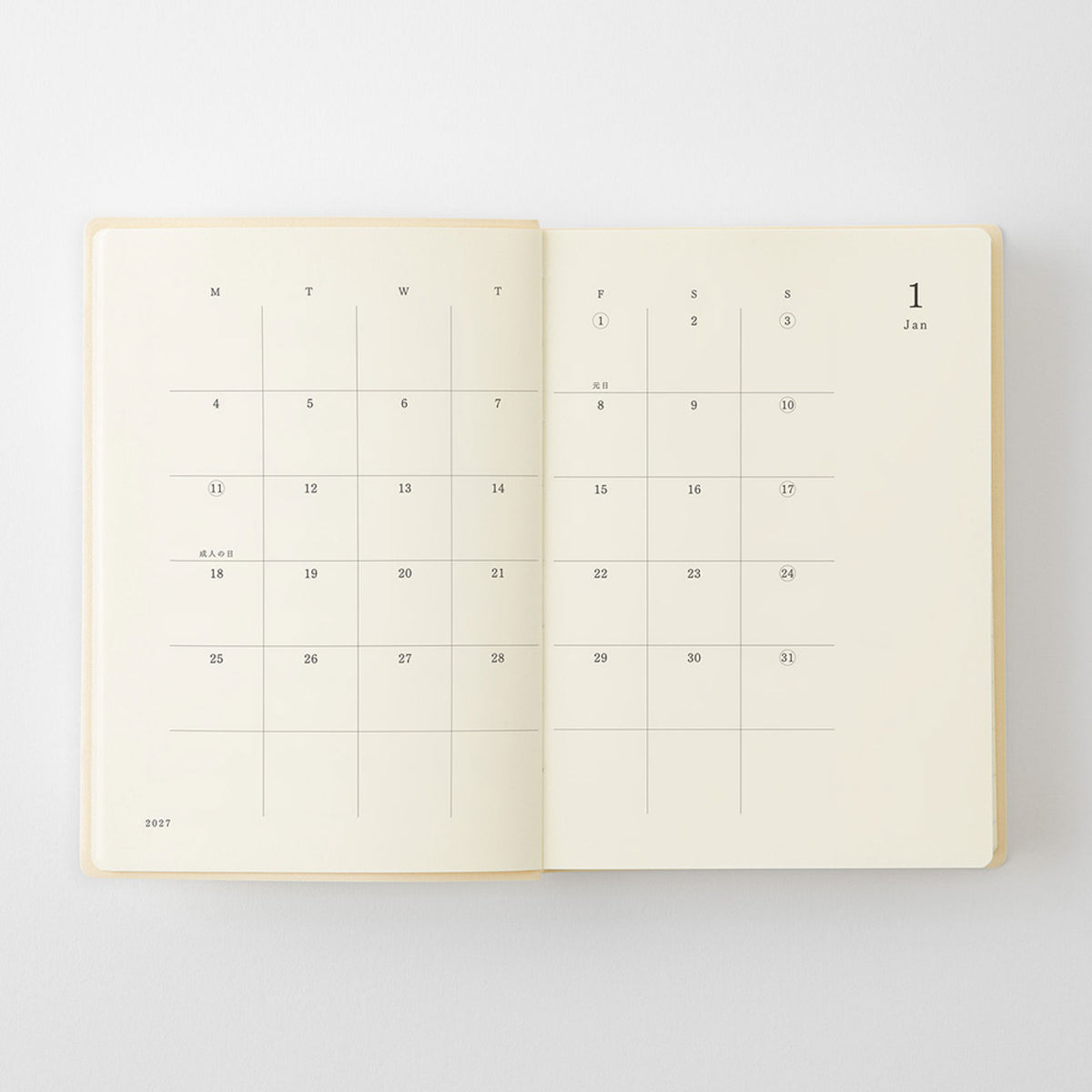 Midori - 2027 Diary - MD 1Day 1Page - A6
