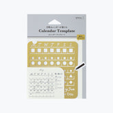 Midori brass calendar template stencil block in size L