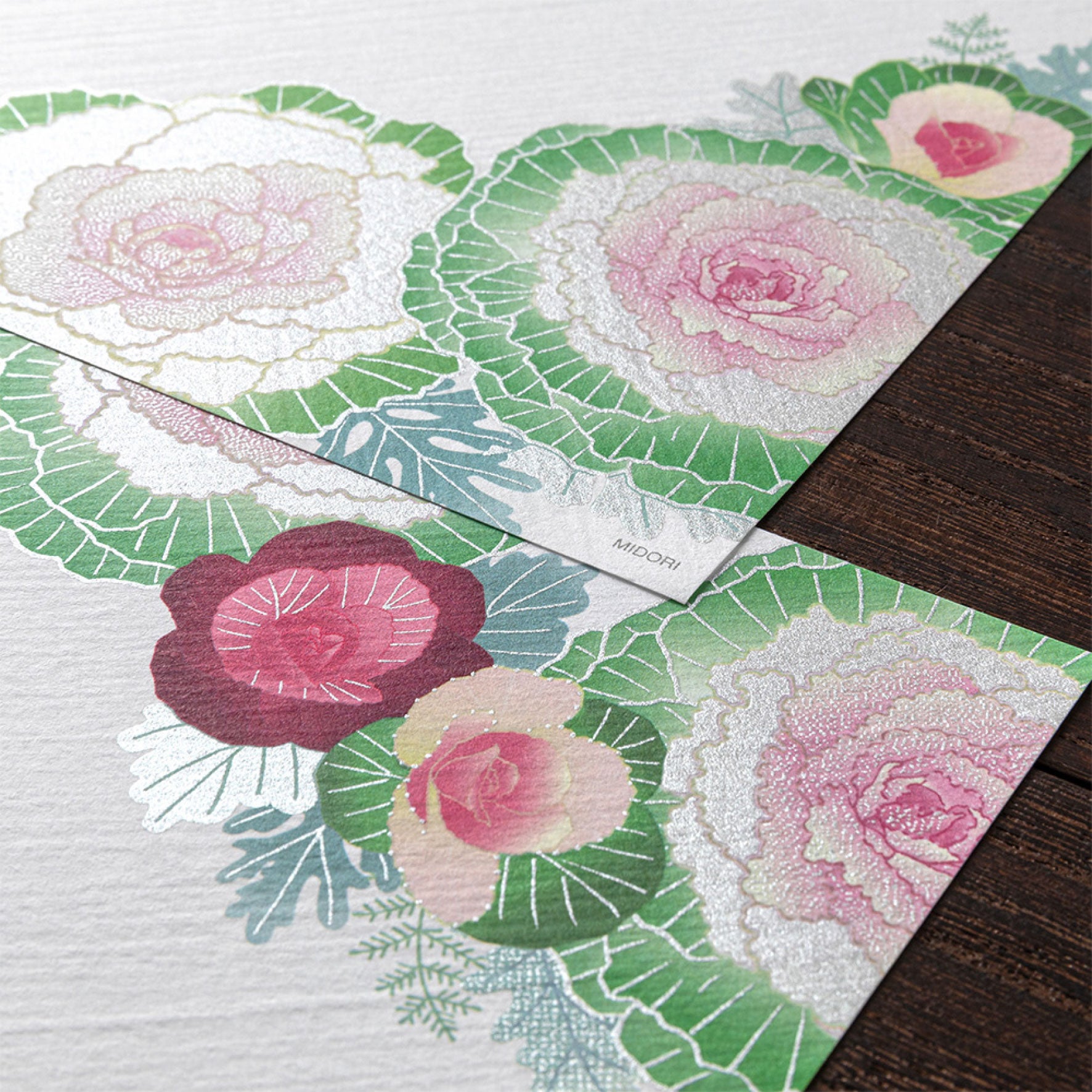 Midori - Letter Set - Kami - Flowering Kale Wreath