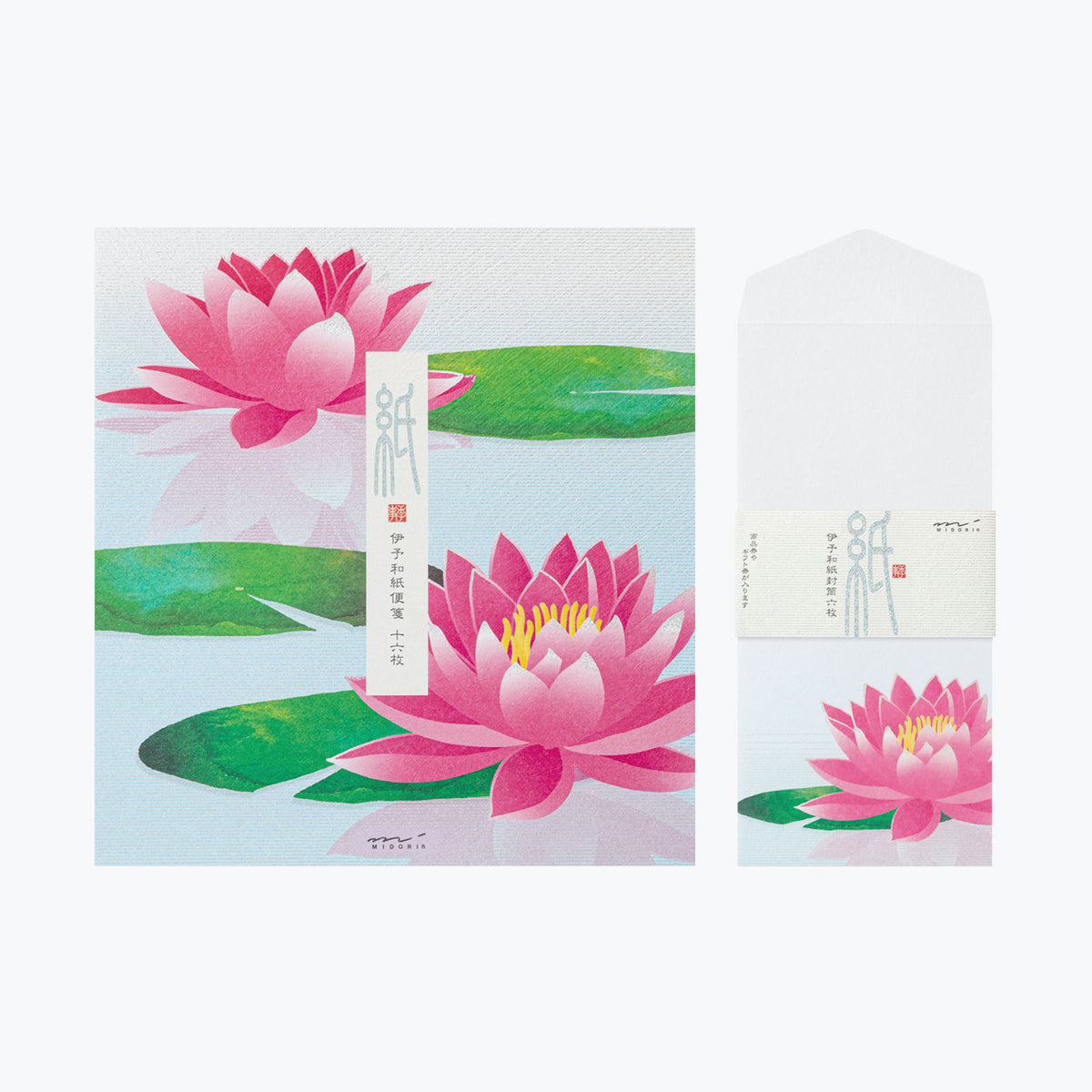 Midori - Letter Set - Kami - Water Lily Reflection