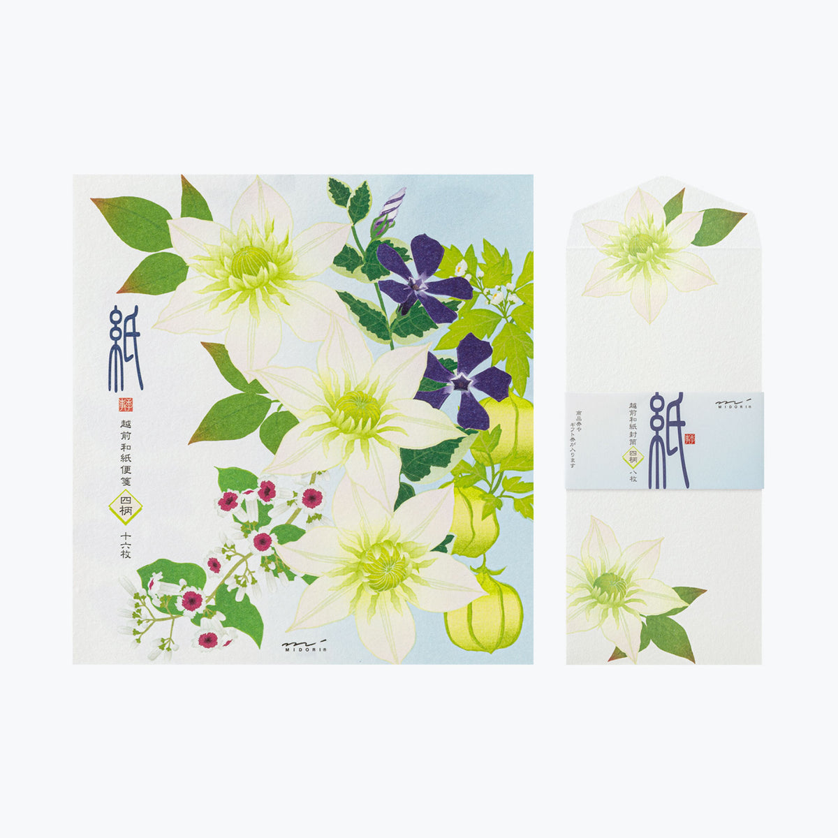 Midori - Letter Set - Kami - Summer Flowers