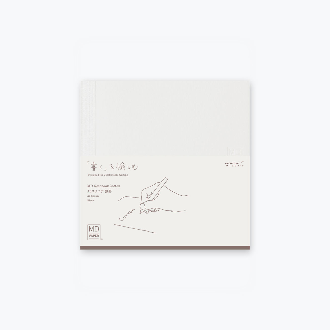 Midori - Notebook - MD Paper - A5 Square - Cotton (No Ribbon)