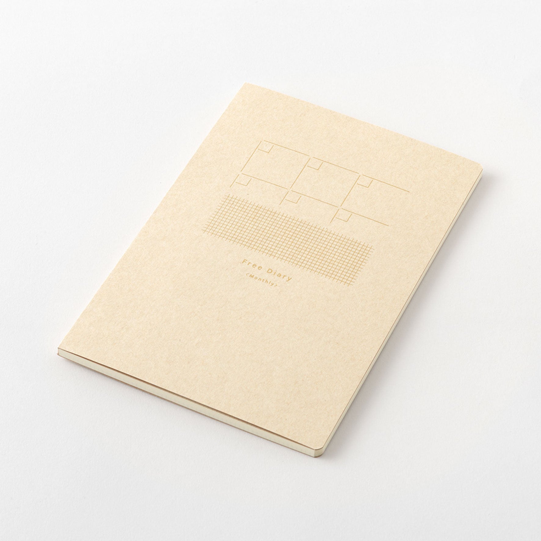 Midori - Notebook - Yuru Log - B6 - Free Diary Monthly - Beige
