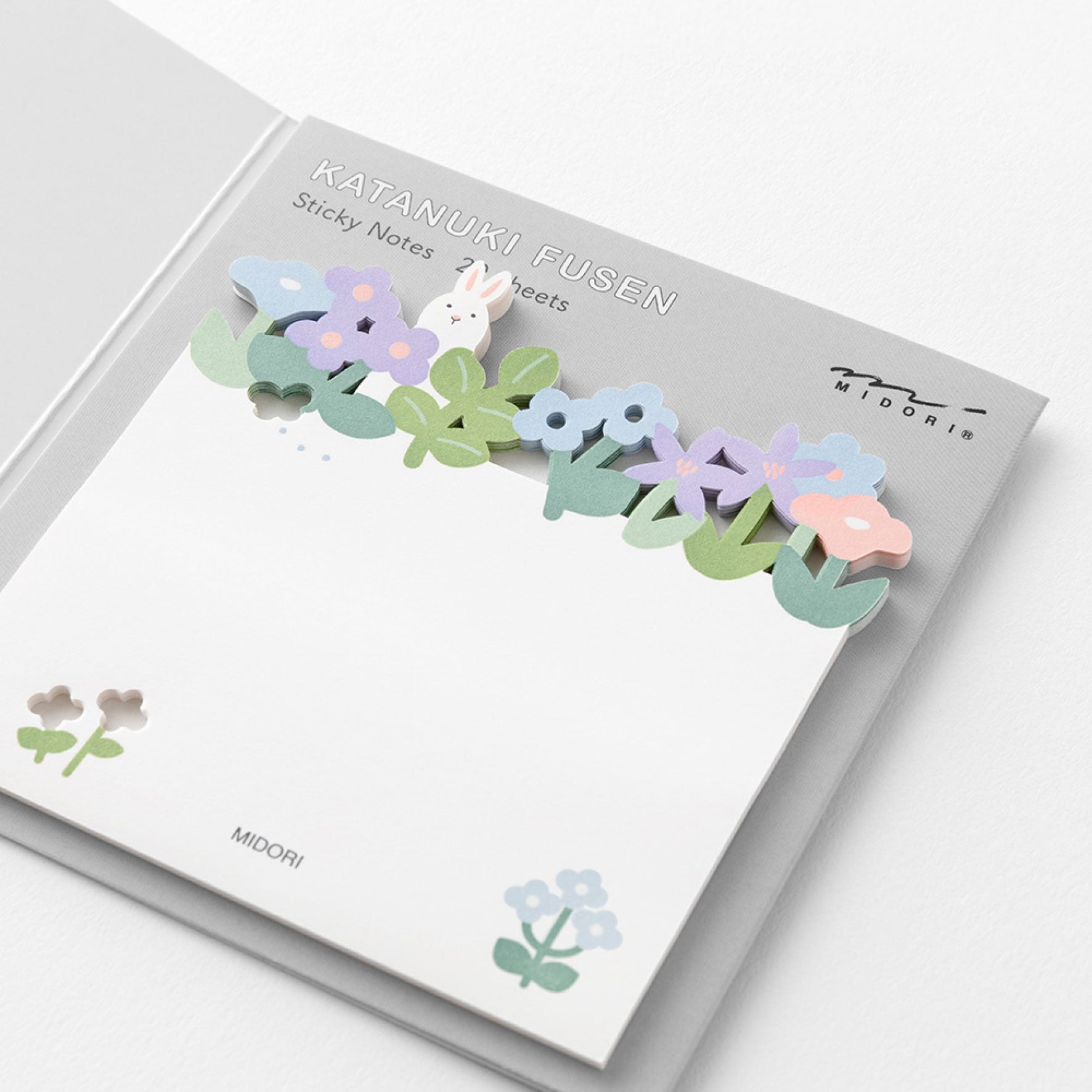 Midori - Notepad - Sticky Notes - Die-Cut - Flower Garden