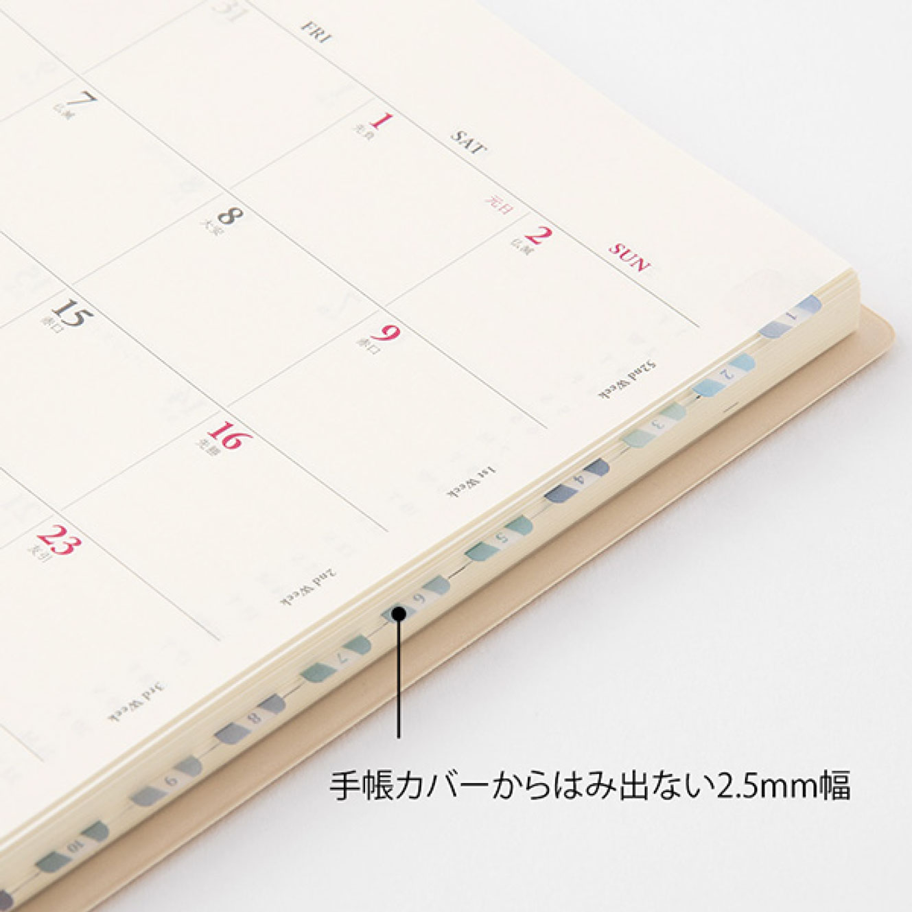 Midori - Planner Sticker - Index Labels - Numbers - Blue