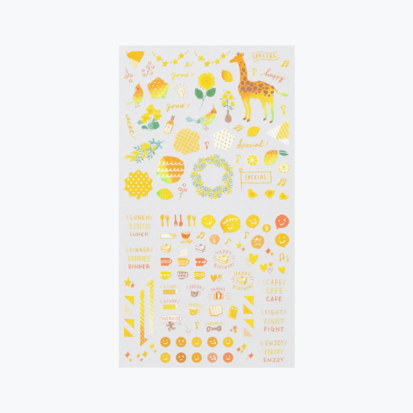 Midori - Planner Sticker - Seal Collection - Yellow <Outgoing>