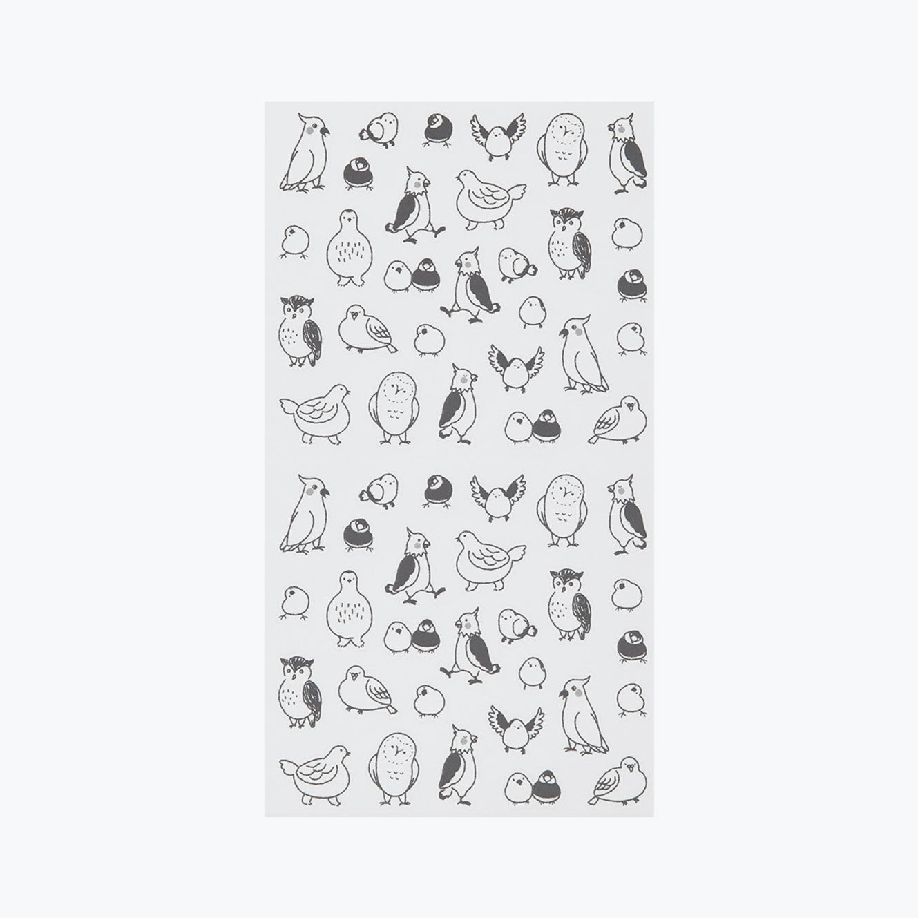 Midori - Planner Sticker - Seal Collection - Birds Sketch