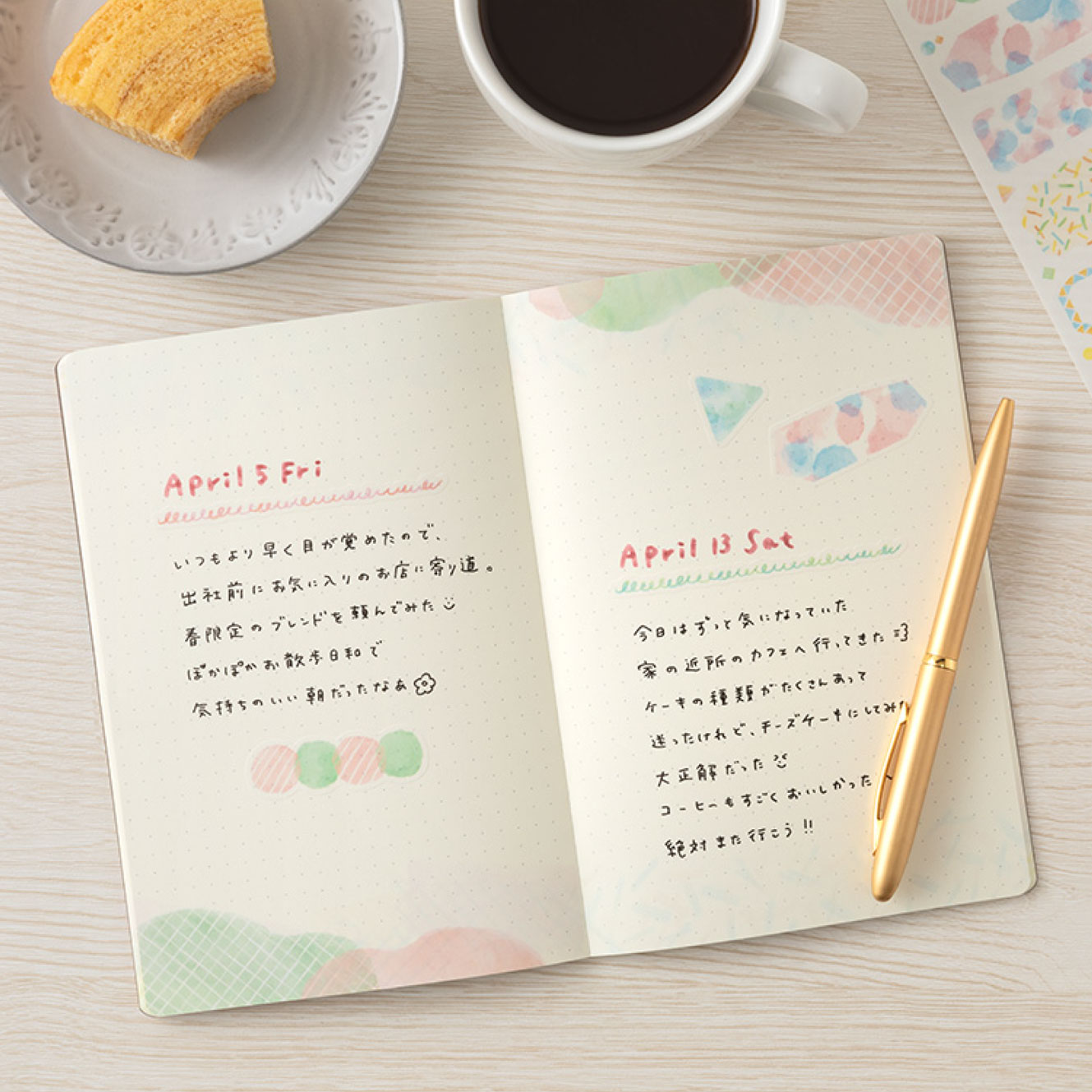 Midori - Planner Sticker - Yuru Log - Watercolour II (2 Sheets)